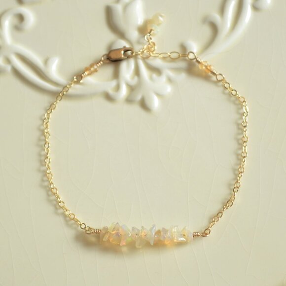 Opal Chip Row Bracelet in Gold - Picture 10 of 10